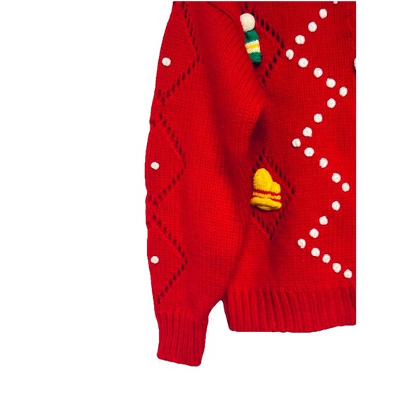 The Eagles Eye for Children Winter / Christmas Cardigan Sweater M 5 / 6 Vintage - Picture 4 of 8